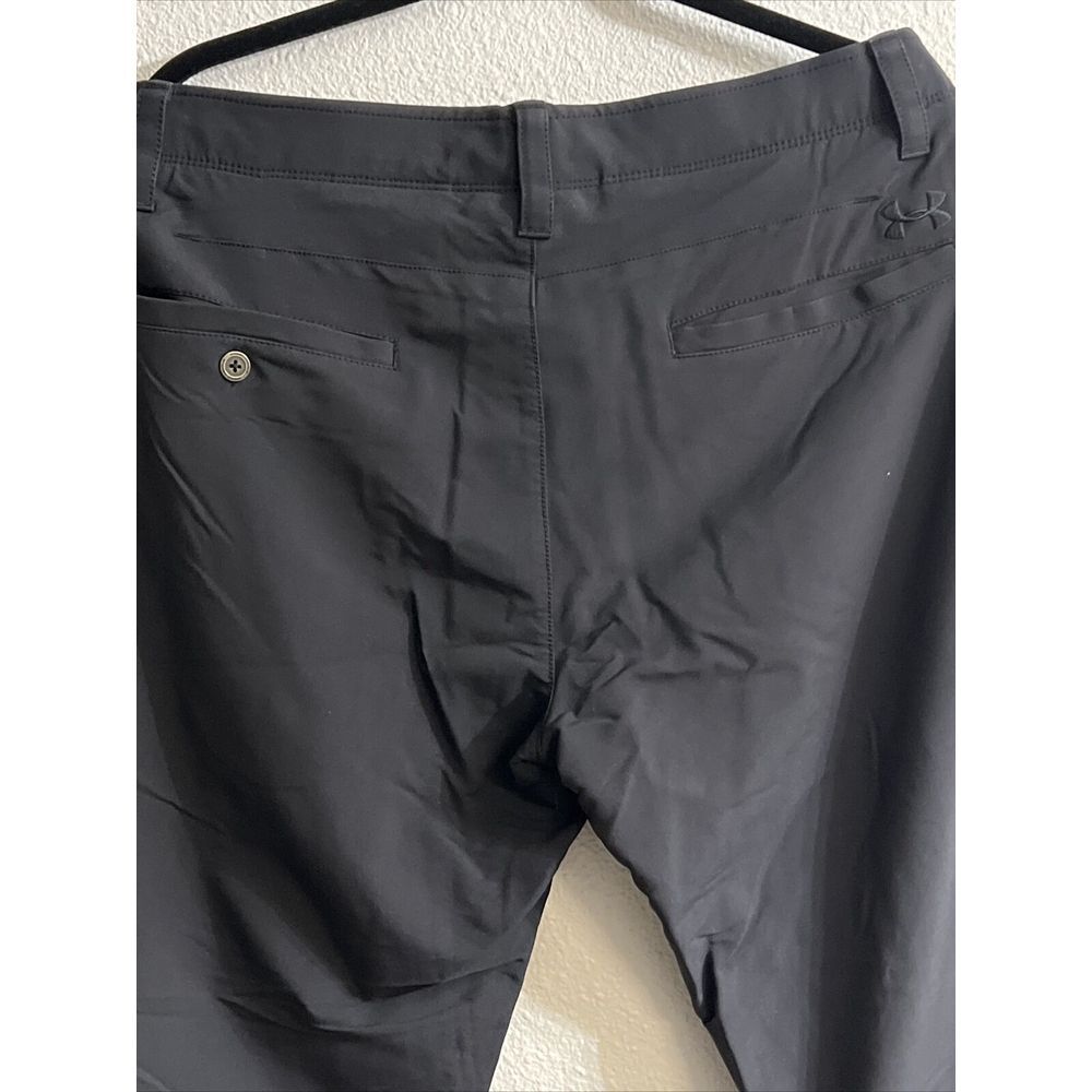 Under Armour Golf Mens 36x32 All Season Gear Black Flat Front Chino‎ Pants - Picture 6 of 6